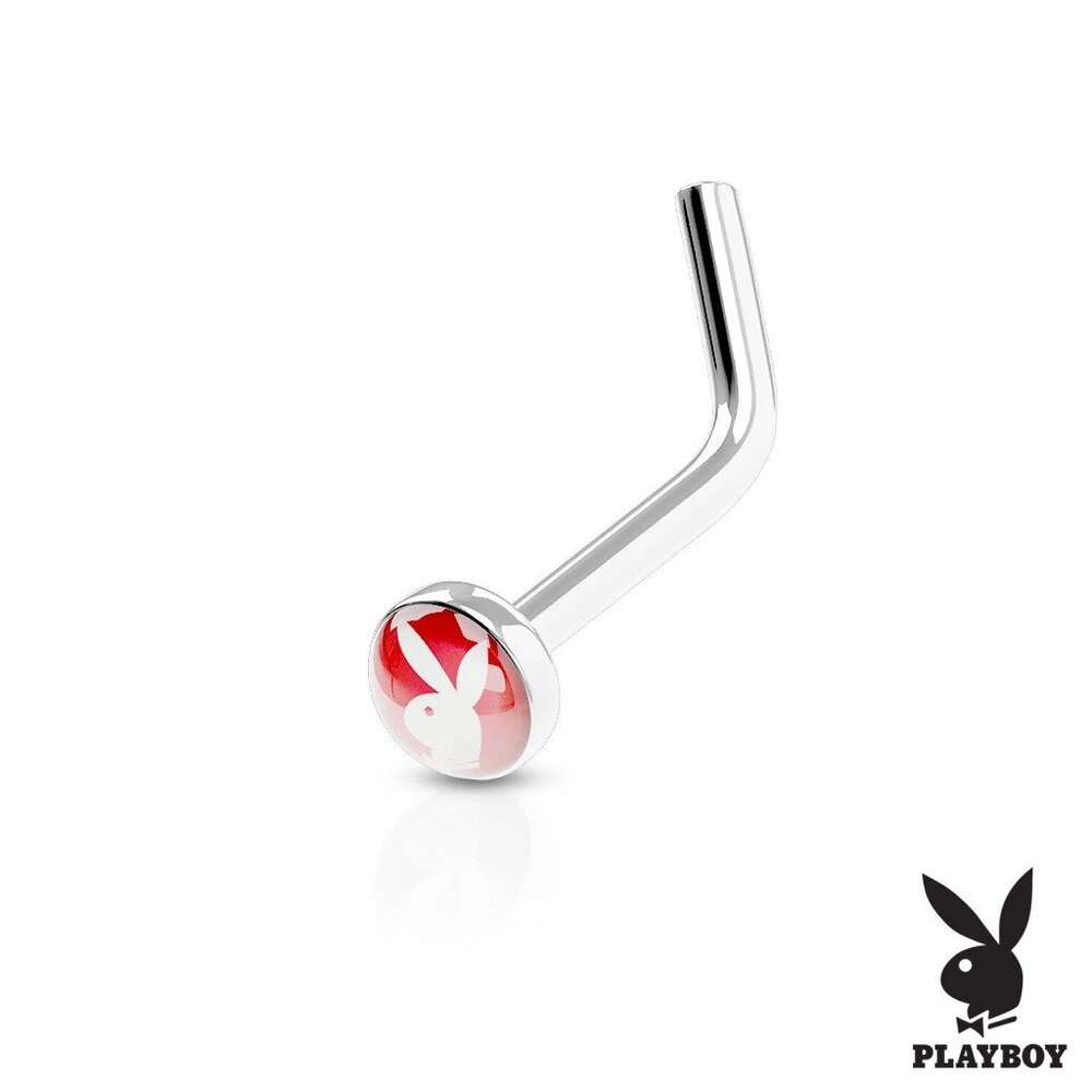 5 Piece Playboy Bunny Nose L Bend Stud Rings